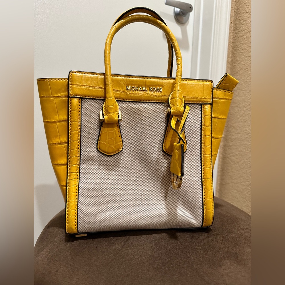 Michael Kors yellow bag.